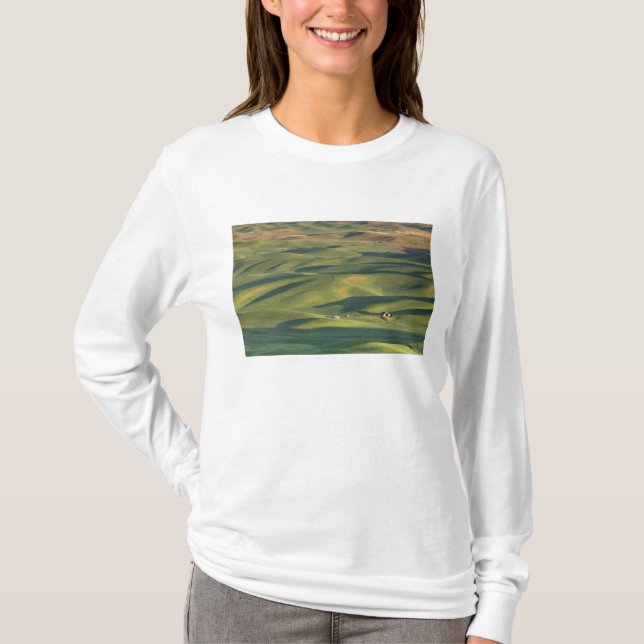 Camiseta EUA, WA, Whitman Co., Palouse Fazenda Fields from (Frente)