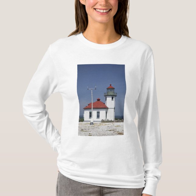 Camiseta EUA, Washington, Seattle, Alki Point Lighthouse, (Frente)