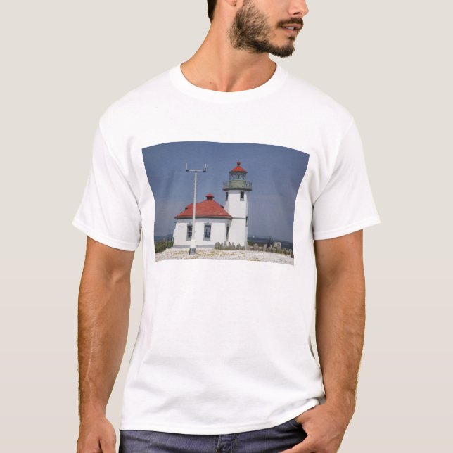Camiseta EUA, Washington, Seattle, Farol Alki Point, 2 (Frente)