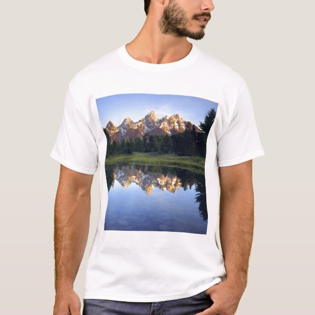 Camiseta EUA, Wyoming, Grand Teton National Park. Grande (Frente)