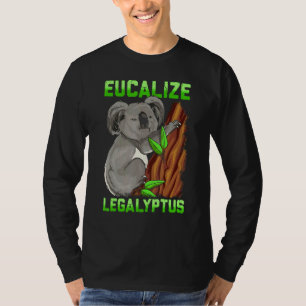 Camiseta Eucalize Legalyptus Stoner Koala Bear Pun Meme