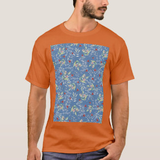 Camiseta Eucalyptus leaves Pattern on blue