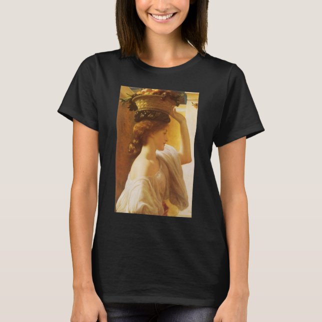 Camiseta Eucharis - Garota com uma cesta de Fruta por Leigh (Frente)