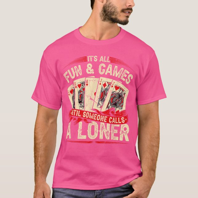 Camiseta Euchre Card Game Loner friends (Frente)