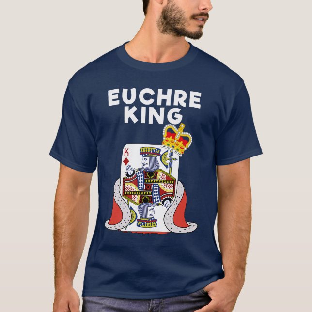 Camiseta Euchre Funny Euchre Card Game King friends (Frente)