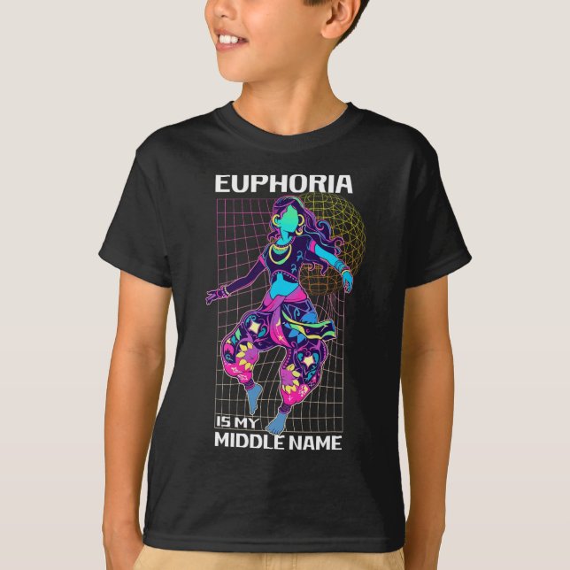 Camiseta Euforia É Meu Nome Médio Energia Rave (Frente)