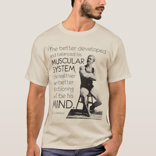 Camiseta Eugen Sandow - Resistência do Corpo - Resistência  (Frente)