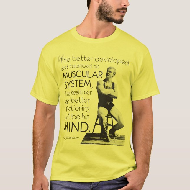 Camiseta Eugen Sandow - Resistência do Corpo - Resistência  (Frente)
