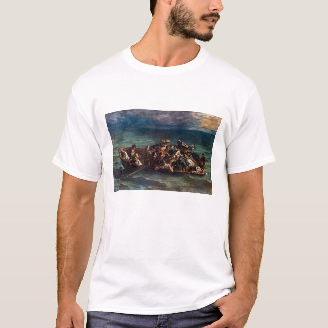 Camiseta Eugene Delacroix - O naufrágio de Don Juan (Frente)