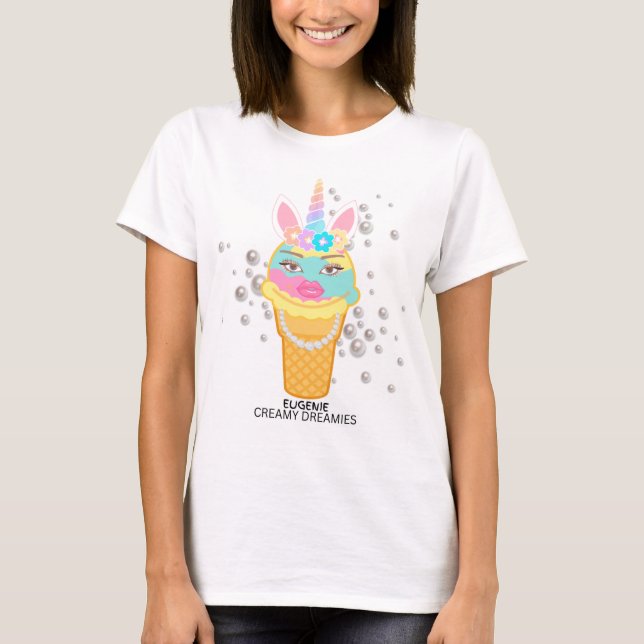 Camiseta Eugenie Unicorn Creamy Dreamies  (Frente)