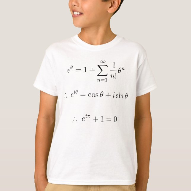 Camiseta Euler explicou: soma (Frente)