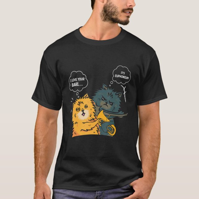 Camiseta Euphonium Cat Slapping Euphoniumist (Frente)