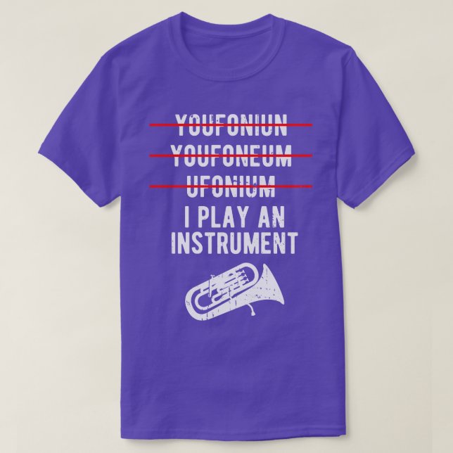 Camiseta Euphonium Marching Funny Baritone 1 (Frente do Design)