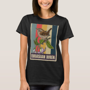 Camiseta Eurasian Wren Bird Biologista espécie ornitóloga