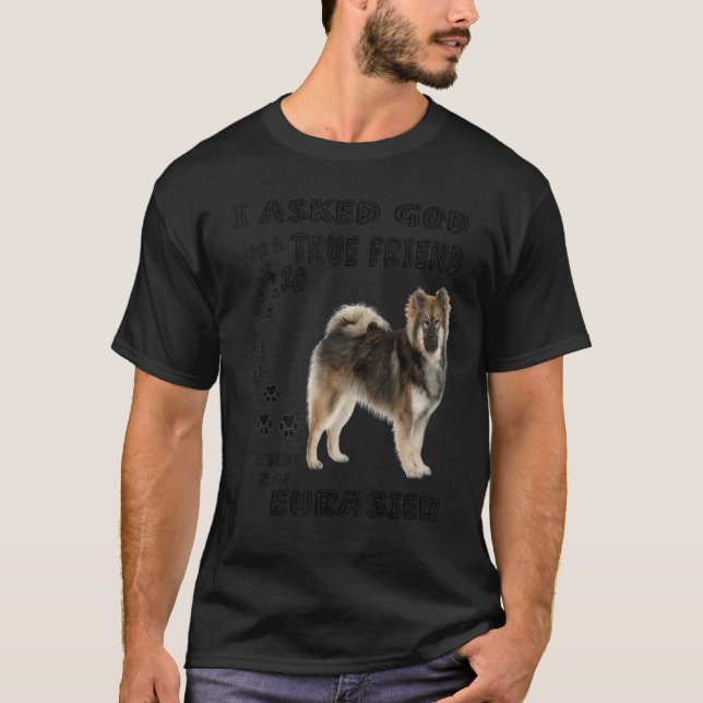 Camiseta Eurasier Cotação Mãe Pai Lover Impressão Cute Eura (Frente)