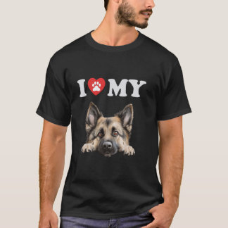 Camiseta Eurasier I Heart My Dog Engraçado Lover
