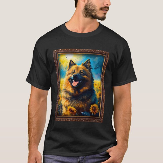 Camiseta Eurasier Painting Sunflower Flower Mom Women Flora (Frente)