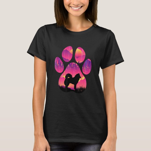 Camiseta Eurasier Paw Mãe Pai Cães Homens (Frente)