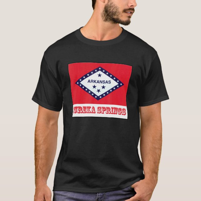 Camiseta Eureka Primavera Arkansas Usa Flag Souvenir (Frente)