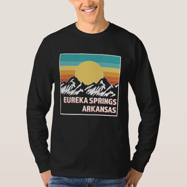 Camiseta EUREKA PRIMAVERAS ARKANSAS Retro sunset EUA Souven (Frente)