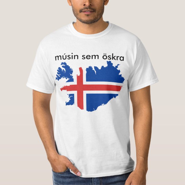 Camiseta EURO do UEFA dos t-shirt do futebol de Islândia (Frente)