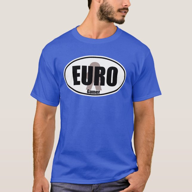 Camiseta Euro Gamer Dark Decal Oval Meple Tabletop Divertim (Frente)