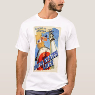 Camiseta Europa às linhas dos Estados Unidos do ~ de