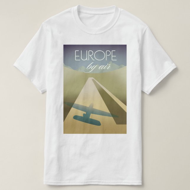 Camiseta Europa De Avião (Frente do Design)