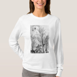 Camiseta Europa, França, Paris. Estátua e roda-gigante,