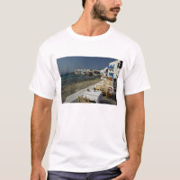 Europa, Grécia, Mykonos. Vistas da beira-mar