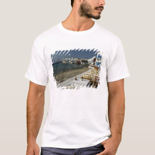 Camiseta Europa, Grécia, Mykonos. Vistas do litoral