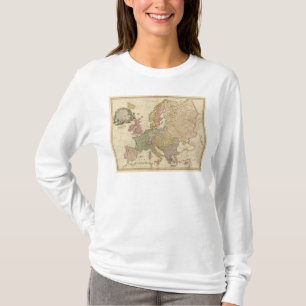Camiseta Europa ilustrou o mapa