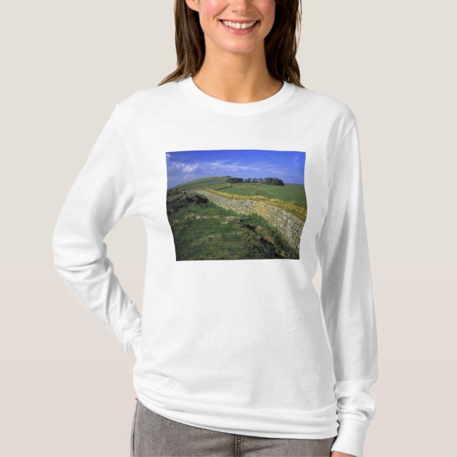 Camiseta Europa, Inglaterra, Muro de Hadrian. As pedras de (Frente)