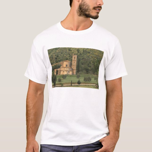 Camiseta Europa, Itália, Toscana. Abbazia di Sant'Antimo (Frente)