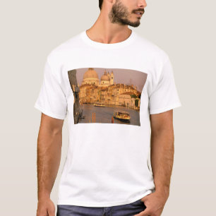 Camiseta Europa, Itália, Vêneto, Veneza. Vista do pôr do so