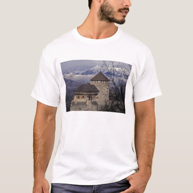 Camiseta Europa, Liechtenstein, Vaduz. Vaduz Castle, (Frente)