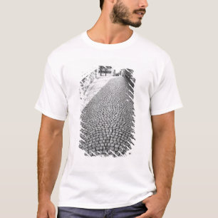 Camiseta Europa, Suíça, Zurique. Rua empedrada,