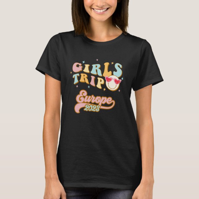 Camiseta Europe Girls Trip 2023 Students Women Vacation Hol (Frente)