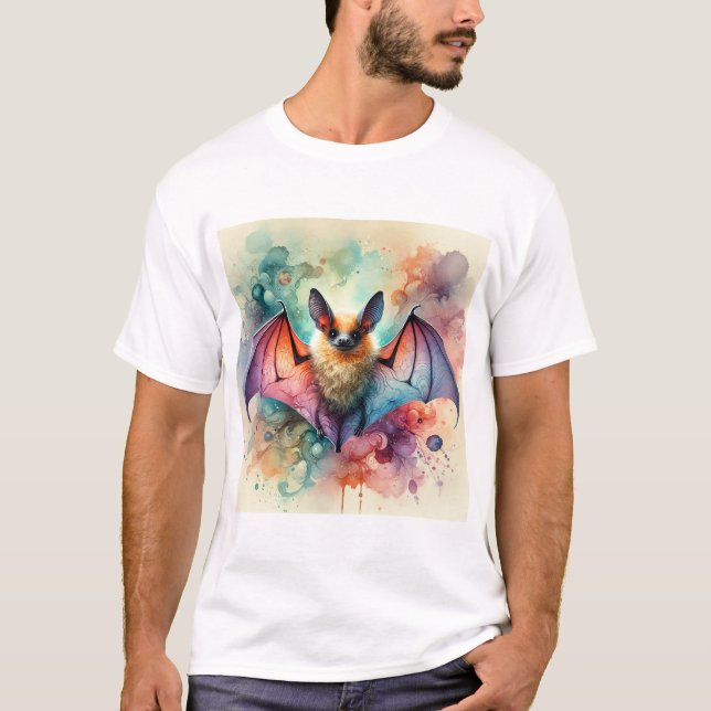 Camiseta European serotine bat 131024AREF133 - Watercolor (Frente)