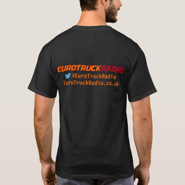 Camiseta EuroTruckRadio - Tshirt dos homens (Verso)