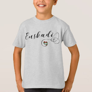 Camiseta Euskadi Heart Flag, País Basco