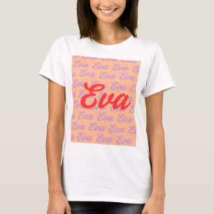 Camiseta Eva Name Repeating Pattern Design