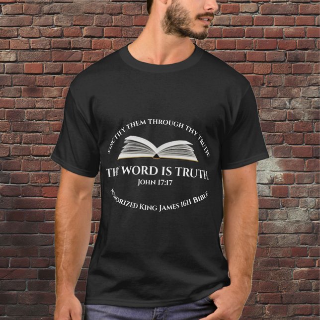 Camiseta Evangelho de João Bíblia Verso Palavra de Deus Neg (Criador carregado)