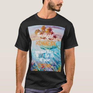 Camiseta Eve Painted Tropical Island Whale Impressão