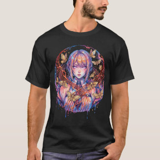 Camiseta Evelyn Chevalier ZZZ Retrato de Tethers Vermelhos 