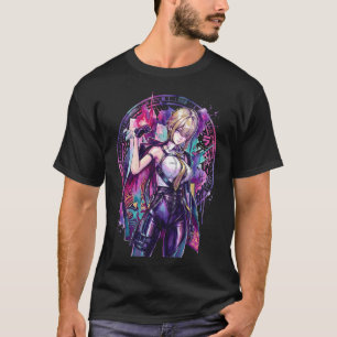 Camiseta Evelyn Chevalier ZZZ Retrato de Têxteis Vermelhos 