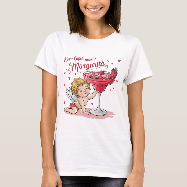 Camiseta Even Cupid Needs a Margarita (Frente)