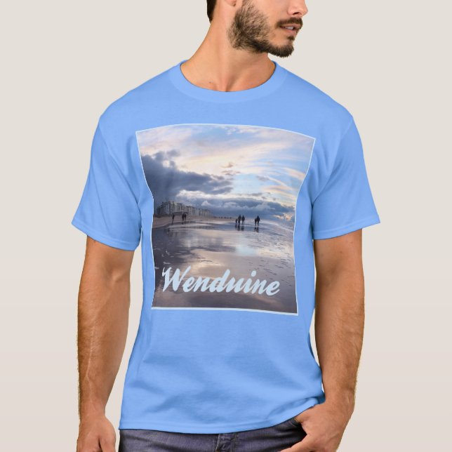 Camiseta Evening Sky Wenduine Beach, Bélgica (Frente)