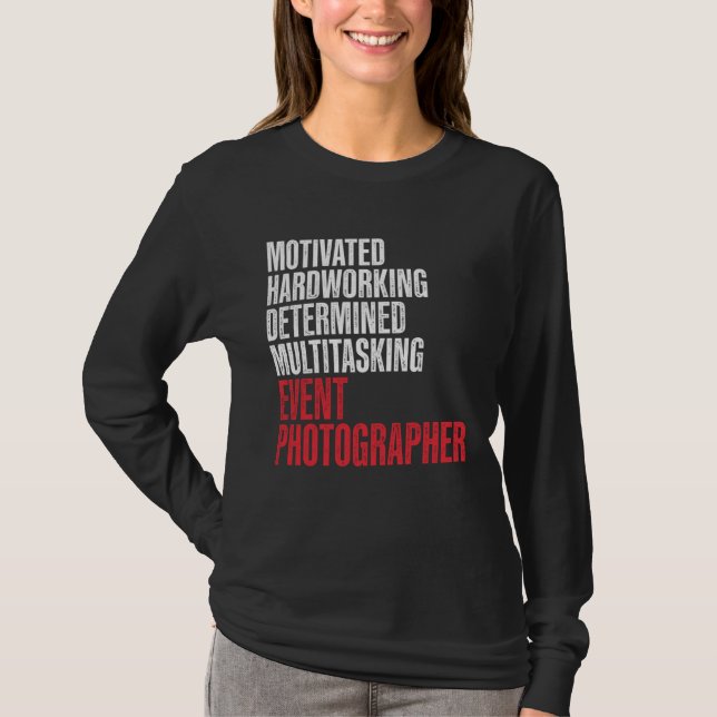 Camiseta Event Photographer Photography Staff Hardworking P (Frente)