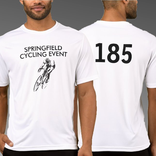 Camiseta Evento de Ciclismo de Bike Racer Numerado (Criador carregado)
